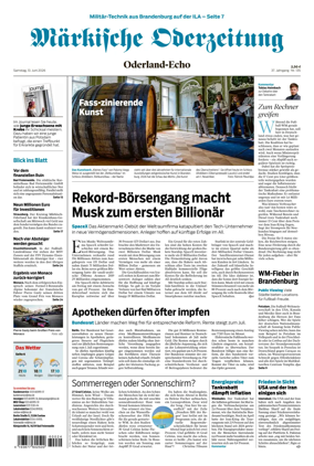 Cover of Markische Oderzeitung Oderland-Echo