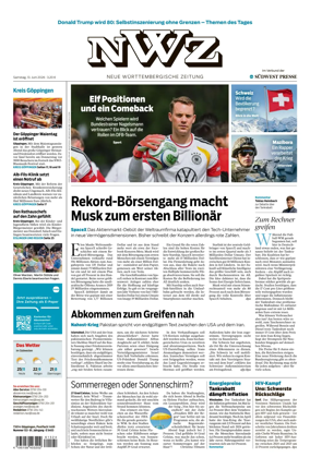 Cover of NWZ – Neue Wurttembergische Zeitung