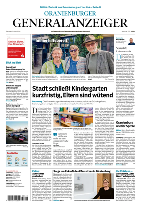 Cover of Oranienburger Generalanzeiger