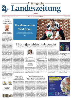 Cover of Thuringische Landeszeitung (Erfurt)