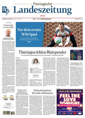 Cover of Thuringische Landeszeitung (Weimar)