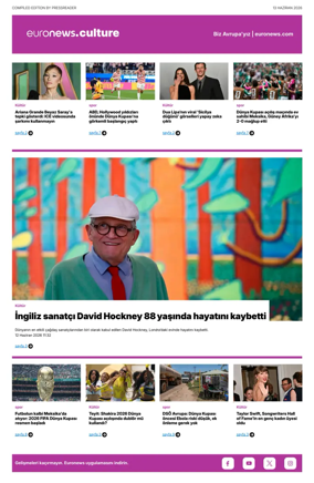 Cover of Euronews Culture and Sport (Turkish) Compiled Edition