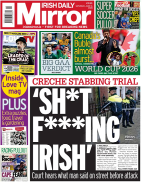 Cover of Irish Daily Mirror
