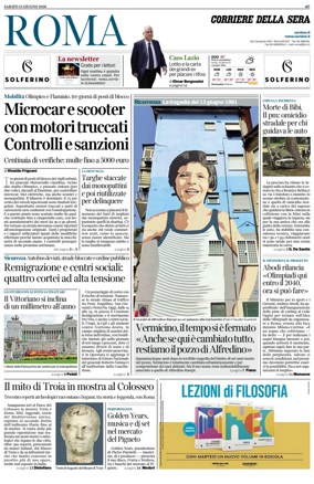 Cover of Corriere della Sera (Roma)