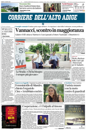 Cover of Corriere dell'Alto Adige