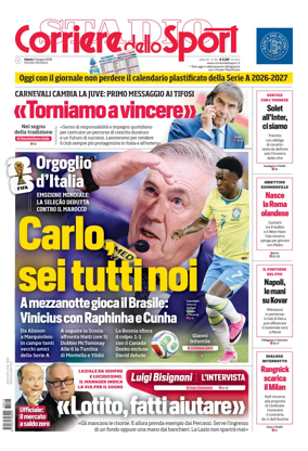 Cover of Corriere dello Sport (Nazionale)