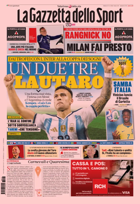 Cover of La Gazzetta dello Sport - Napoli