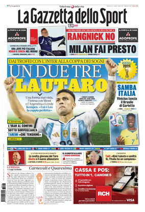 Cover of La Gazzetta dello Sport - Roma
