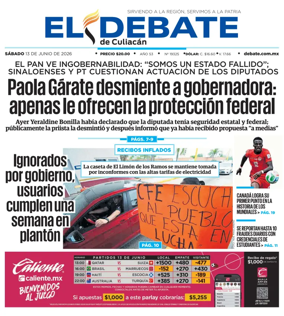Cover of El Debate de Culiacan