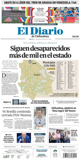 Cover of El Diario de Chihuahua