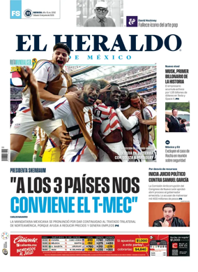 Cover of El Heraldo de Mexico