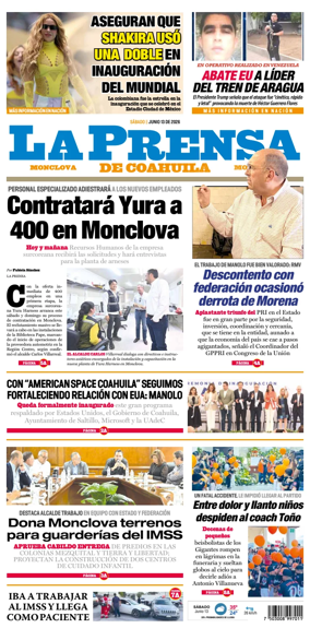 Cover of La Prensa de Coahuila
