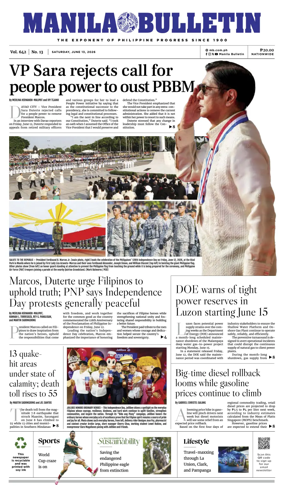 Cover of Manila Bulletin