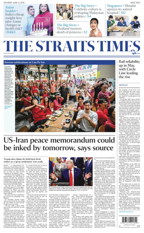 Cover of The Straits Times