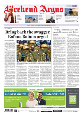 Cover of Weekend Argus (Saturday Edition)