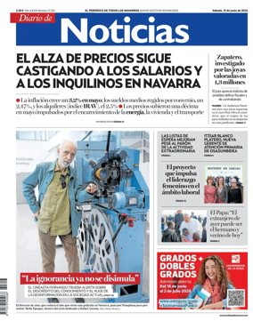 Cover of Diario de Noticias (Spain)
