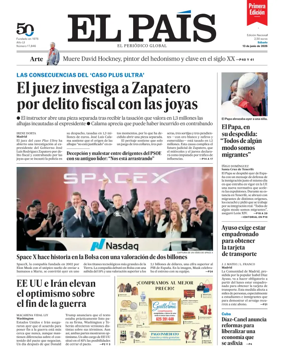 Cover of EL PAIS primera edicion