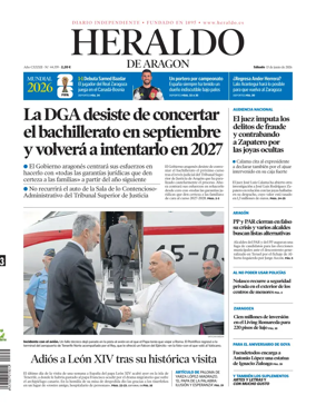 Cover of Heraldo de Aragon