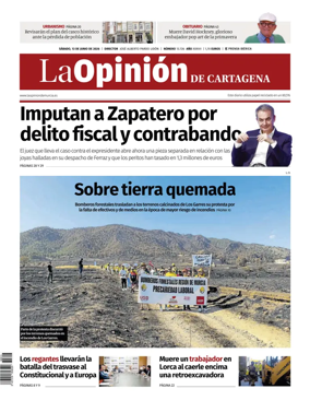 Cover of La Opinion de Murcia (Cartagena)