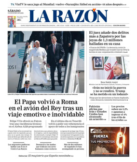 Cover of La Razon (Madrid)