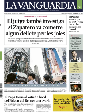 Cover of La Vanguardia (Catalonia - 1st edition)