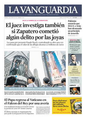 Cover of La Vanguardia