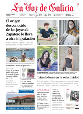 Cover of La Voz de Galicia (A Coruna)