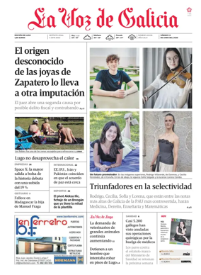 Cover of La Voz de Galicia (Lugo)