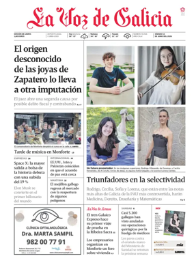 Cover of La Voz de Galicia (Monforte)