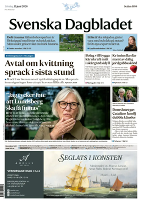 Cover of Svenska Dagbladet