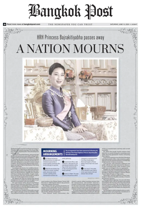Cover of Bangkok Post