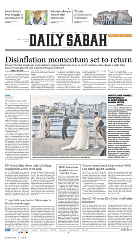 Cover of Daily Sabah (Turkey)