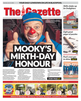 Cover of Blackpool Gazette