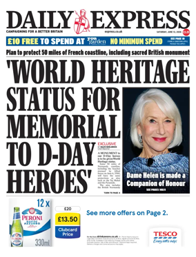 Cover of Daily Express