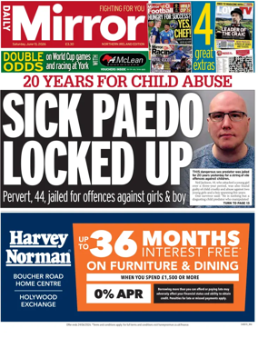 Cover of Daily Mirror (Northern Ireland)