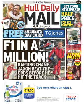 Cover of Hull Daily Mail