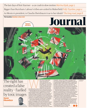 Cover of The Guardian e-paper Journal