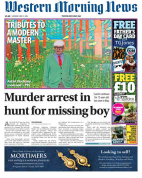 Cover of Western Morning News (Saturday)