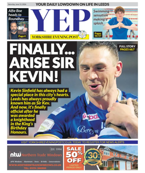 Cover of Yorkshire Evening Post