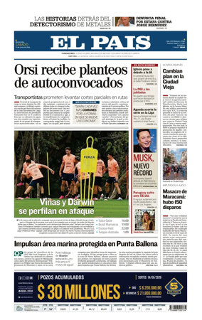 Cover of El Pais (Uruguay)