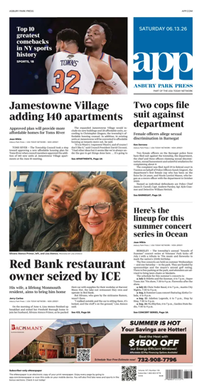 Cover of Asbury Park Press