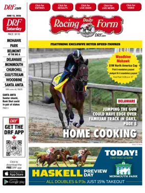 Cover of Daily Racing Form National Digital Edition