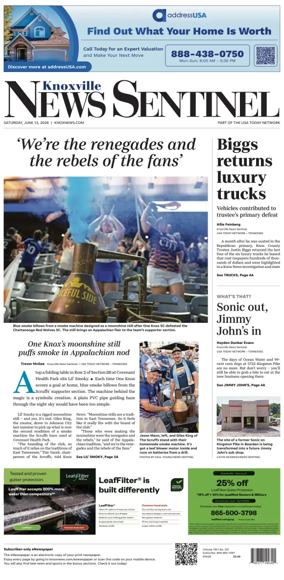 Cover of Knoxville News Sentinel