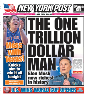 Cover of New York Post