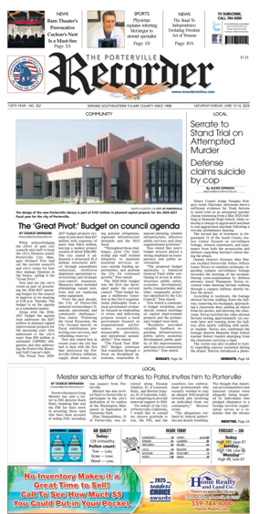 Cover of Porterville Recorder