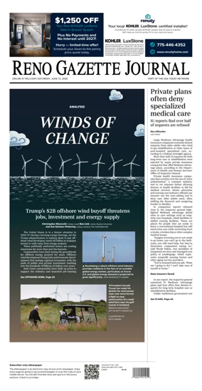 Cover of Reno Gazette Journal