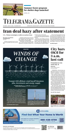 Cover of Telegram & Gazette