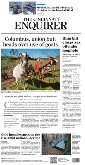 Cover of The Cincinnati Enquirer