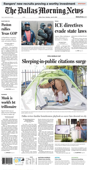 Cover of The Dallas Morning News