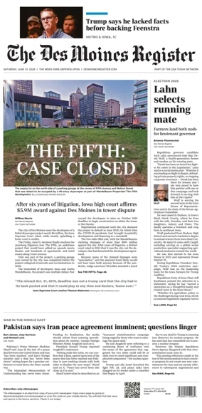 Cover of The Des Moines Register